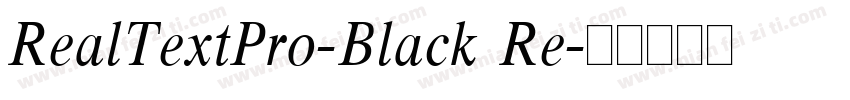 RealTextPro-Black Re字体转换